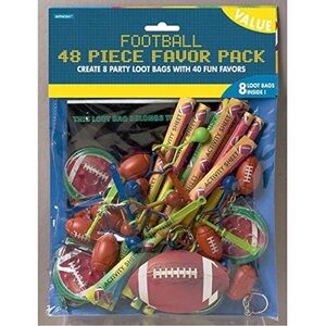 BRAND NEW sealed boy youth football 48 pcs birthday party favor giveaway pack